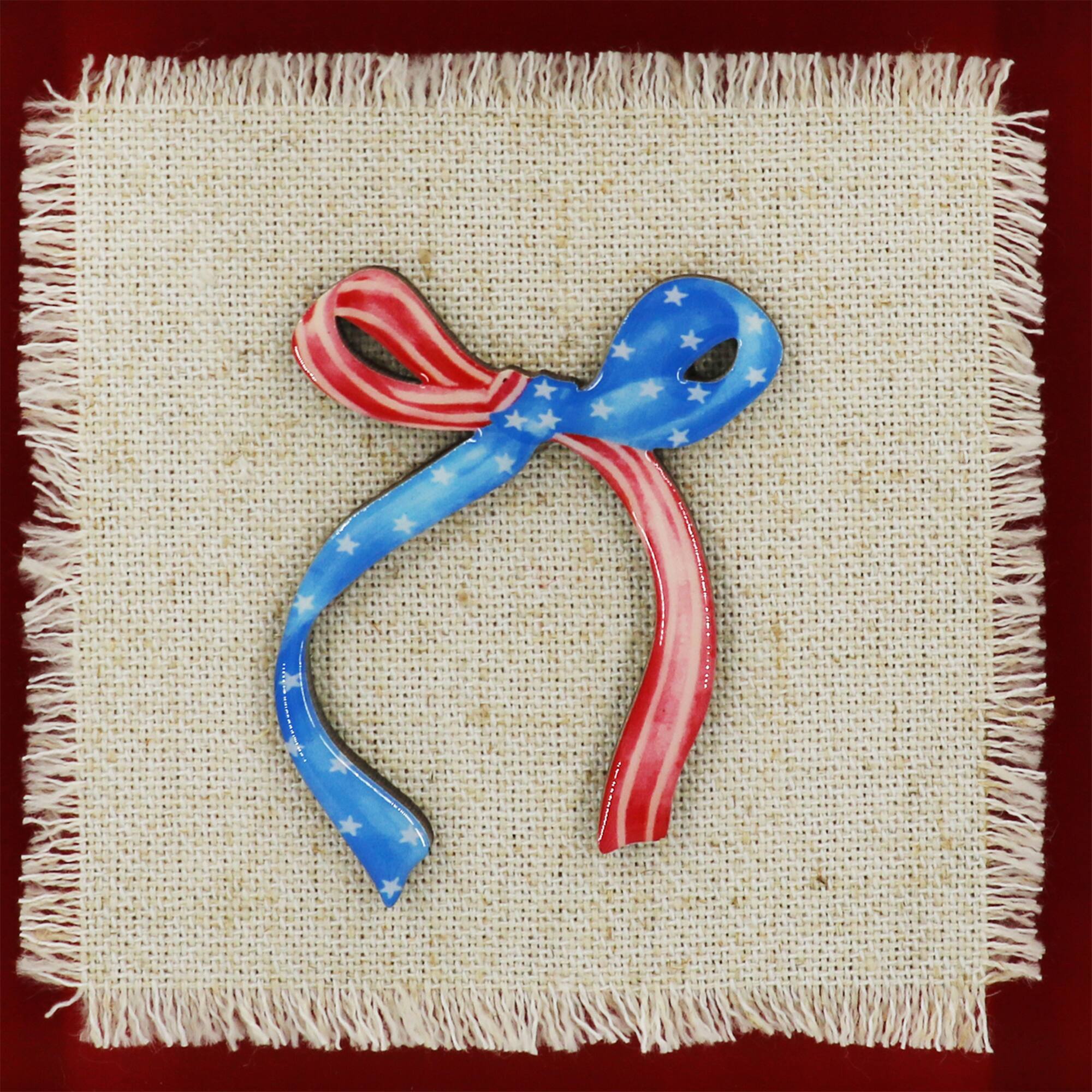 Red, White & Blue 6" Patriotic Bow Tabletop Décor by Celebrate It™